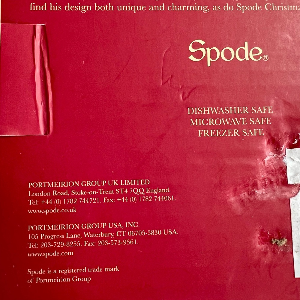 SPODE Christmas Tree Set of 4 Tidbit Plates - Picture 3 of 8